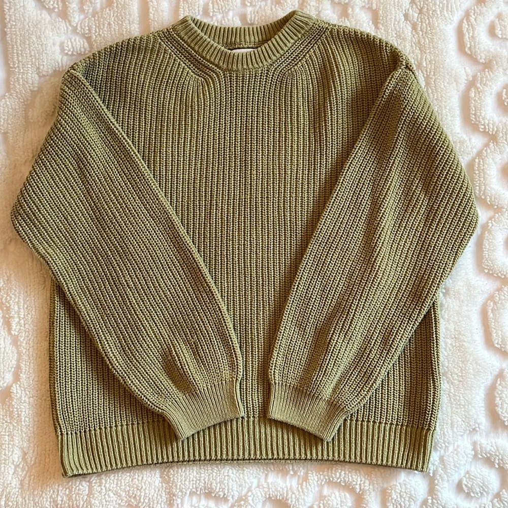 Zara - Girls Sage Green Knit Sweater